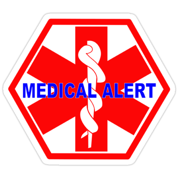 "MEDICAL ALERT ID TAG " Stickers by SofiaYoushi Redbubble