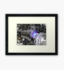 powerful v6 car hybrid engine Framed Print