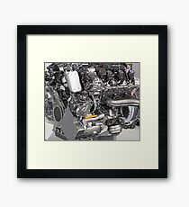 v6 car hybrid engine new technology Framed Print