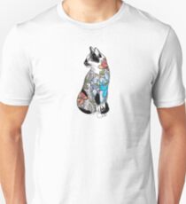 Camiseta unisex Gato de flores