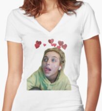 Emma’s chamberlain Women's Fitted V-Neck T-Shirt