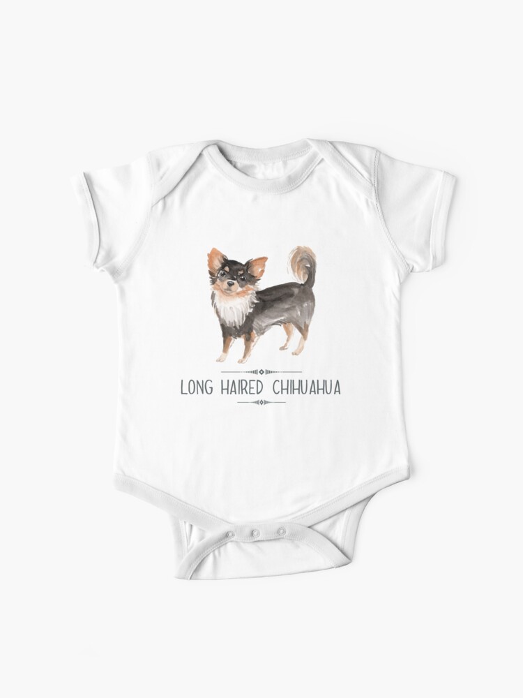 Long Haired Chihuahua Baby One Piece By Bullshirter Redbubble