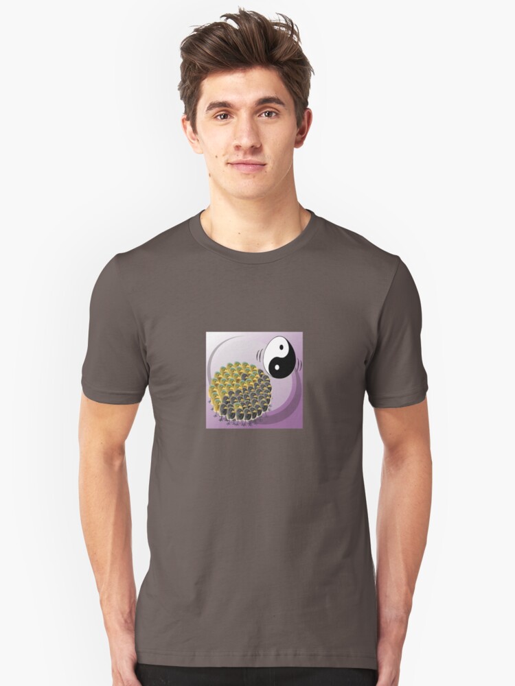 Alternate view of Two Scrambled Eggs - Yin-Yang Slim Fit T-Shirt