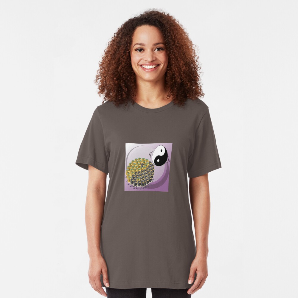 Two Scrambled Eggs - Yin-Yang Slim Fit T-Shirt