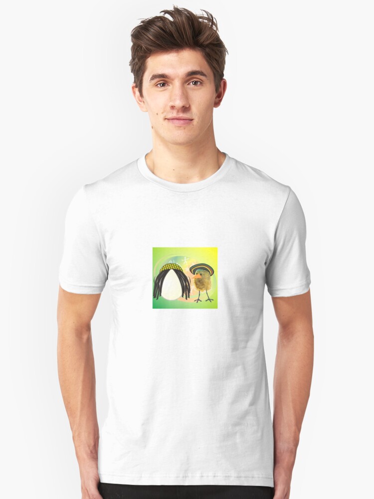 Alternate view of Two Scrambled Eggs - rEGGae Slim Fit T-Shirt