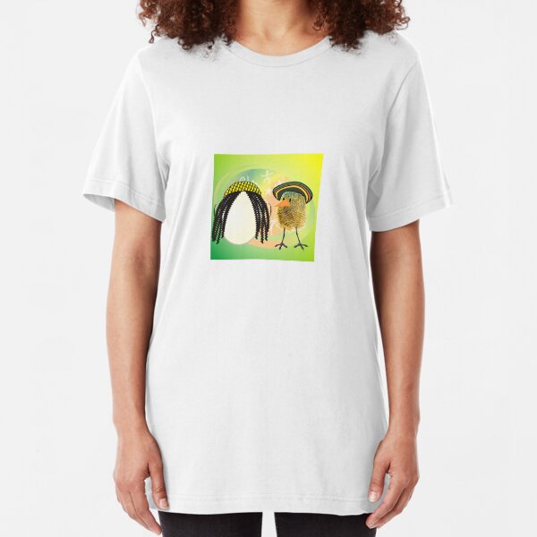 Two Scrambled Eggs - rEGGae Slim Fit T-Shirt
