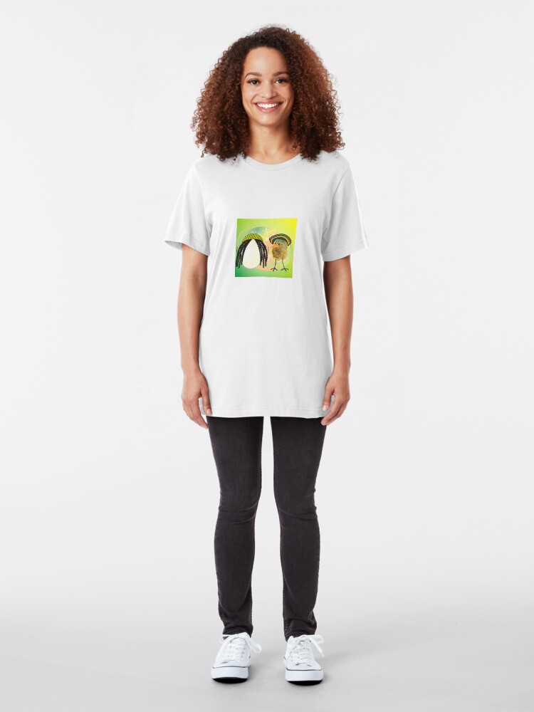 Alternate view of Two Scrambled Eggs - rEGGae Slim Fit T-Shirt