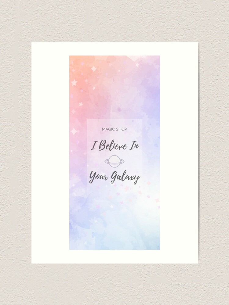 Bts Love Yourself Magic Shop Lyrics Art Print By Myshinykey