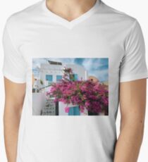 Picturesque Santorini Men's V-Neck T-Shirt