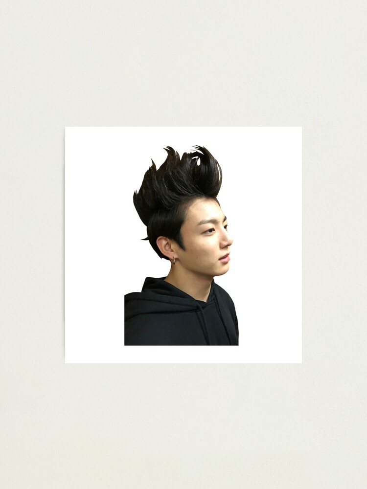 Jungkook Spiky Hair Meme Photographic Print By Kenz0202 Redbubble