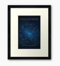 Constellation Star Map Framed Print