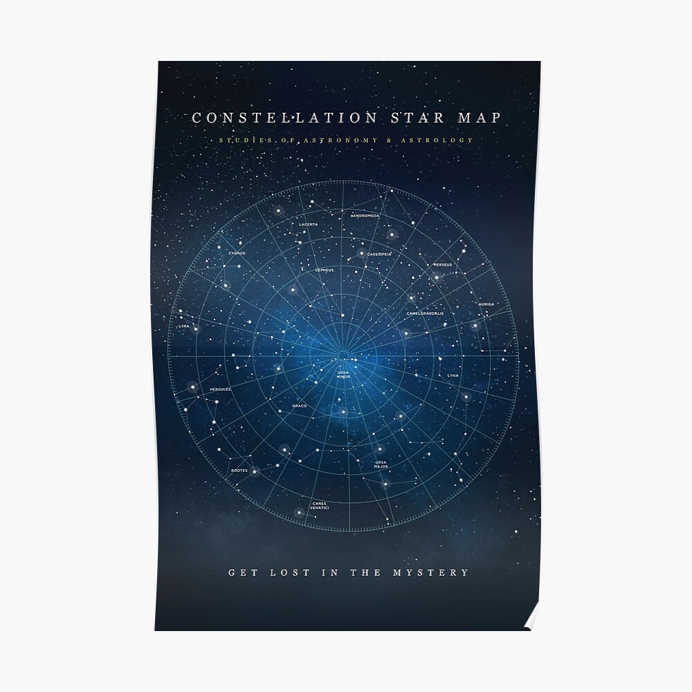 Constellation Star Map Poster