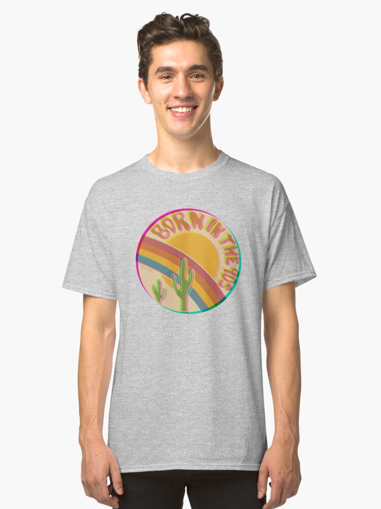 Alternate view of Born in the 90's in 3D Classic T-Shirt