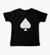 ACE, Ace of Spades, WHITE, Music, Motorbike, Hells Angels, Gang, Gamble, Cards, White on Black Baby Tee
