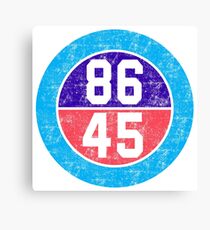 86 45 Anti Trump Vintage Retro Vote Democrat 2018 Canvas Print