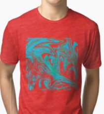 Marble blue graphic design Tri-blend T-Shirt