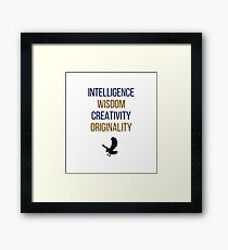 Blue words Framed Print