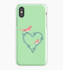 Barbed Wire Heart Birds iPhone Case