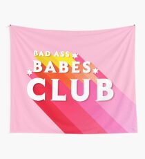 Babes Club- pink typography Wall Tapestry