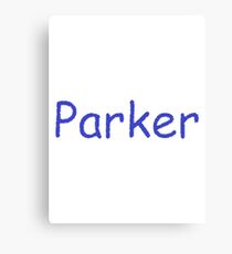 Parker - Blue Letters Canvas Print