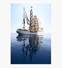The Bark Europa and her Reflection Photographic Print