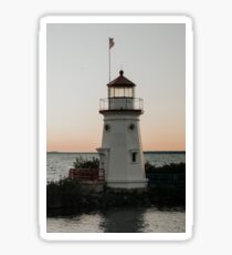 Cheboygan Crib Light at Sunset Sticker