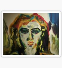 painting:girl....dance all night Sticker