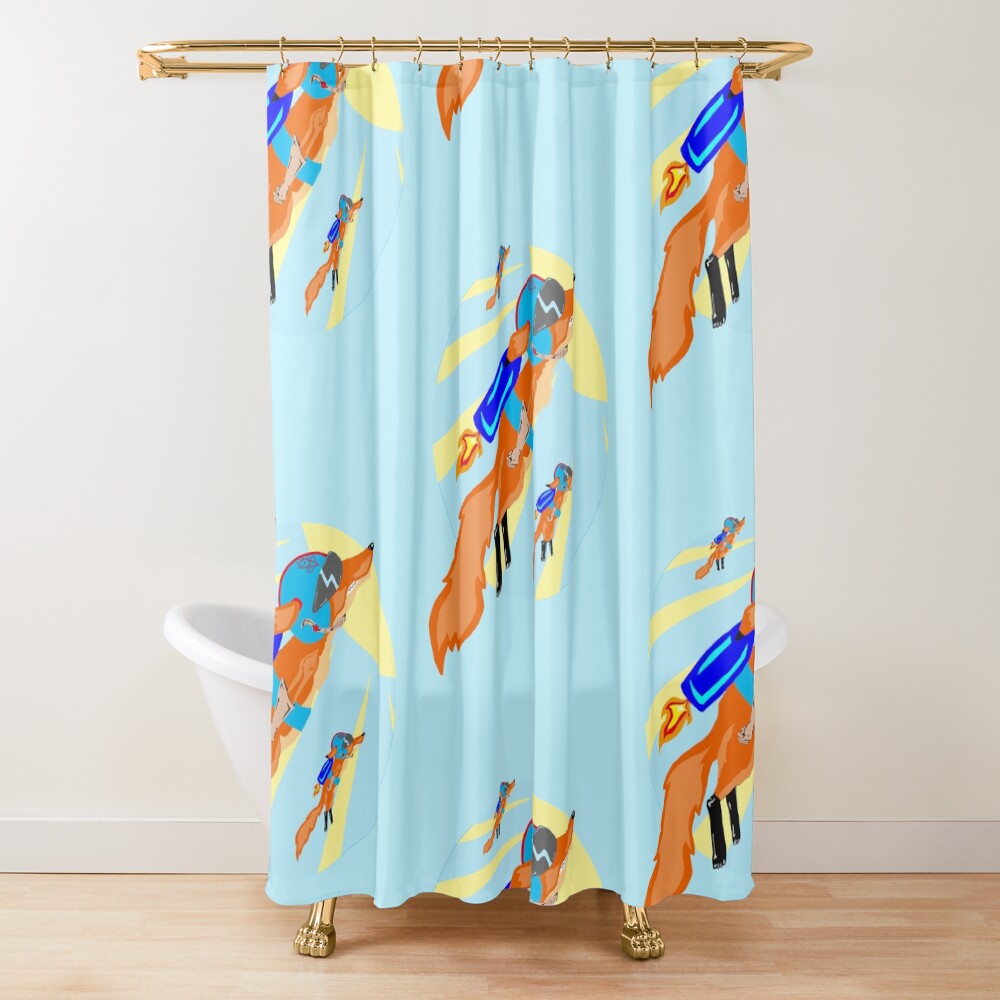 Rocket Fox Brigade Shower Curtain
