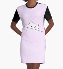 Bongo Cat Graphic T-Shirt Dress