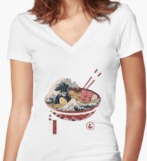 great ramen Women's Fitted V-Neck T-Shirt