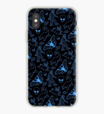 Cryptid Muster (Blaue Linien) iPhone-Hülle & Cover