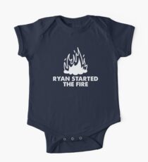Ryan Started the Fire Short Sleeve Baby One-Piece