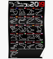 Kalender-Rennwagen 2019 nannten Schaltungen Poster