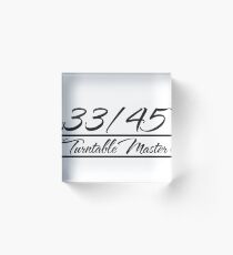 Turntable Master - DJ Design Acrylic Block