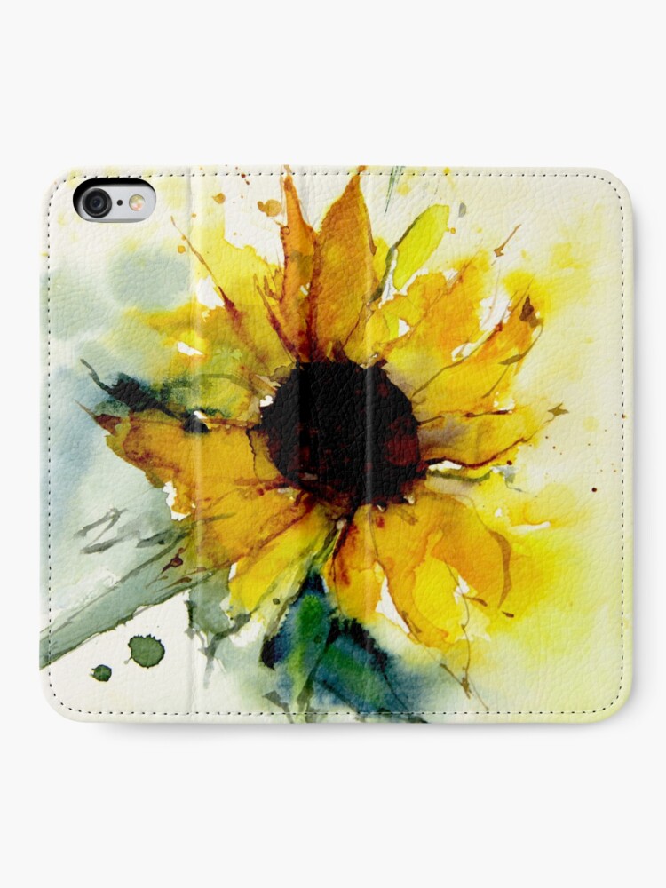 Alternate view of sunflower iPhone Wallet