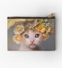 Flower Power, Bull the Kitten Studio Pouch