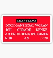 AM ENDE - KRAFTKLUB Sticker