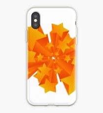 3D orange stars artwork iPhone Case