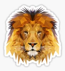 Lion low poly art Sticker