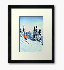 Skiing - The Clear Leader Framed Print