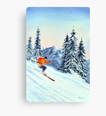 Skifahren - Der klare Führer Leinwanddruck