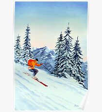 Skiing - The Clear Leader Poster