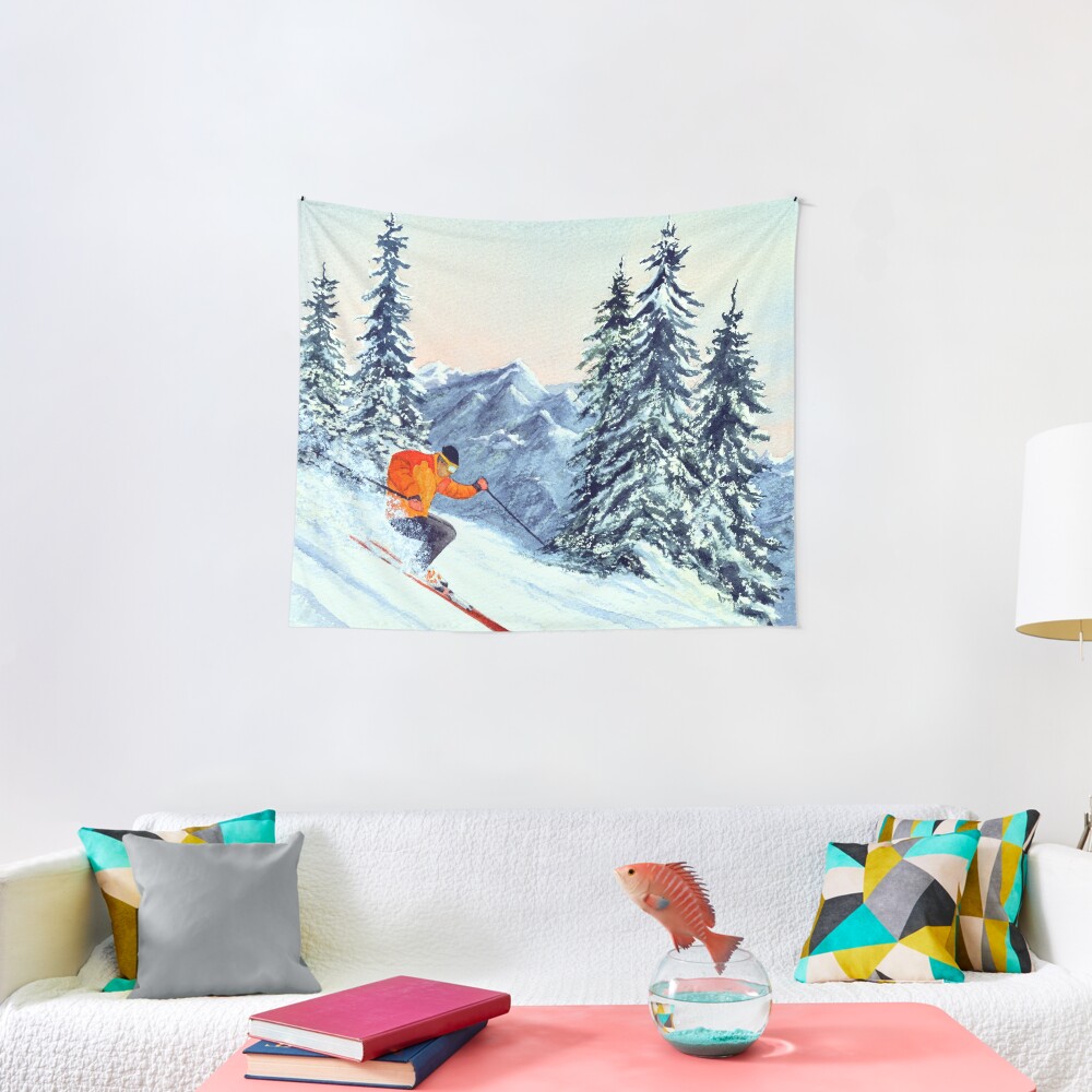 Skiing - The Clear Leader Tapestry