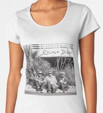 Camiseta premium de cuello ancho Rococo Disco PRIVACIDAD