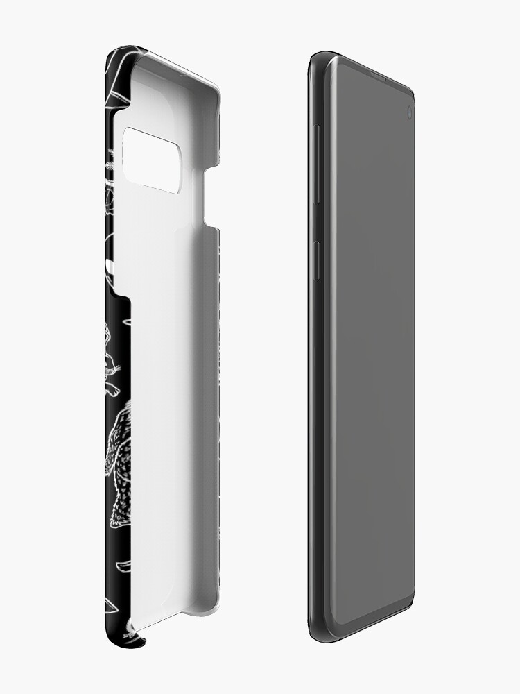 Alternate view of Cryptid Pattern (Black Background) Case & Skin for Samsung Galaxy
