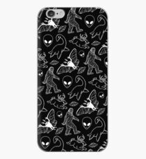Cryptid Pattern (Black Background) iPhone Case