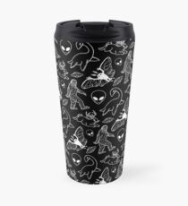 Cryptid Pattern (Black Background) Travel Mug