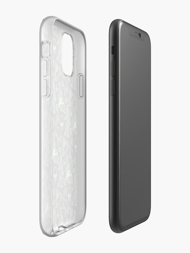 Alternate view of Cryptid Pattern (Green Lines) iPhone Case & Cover