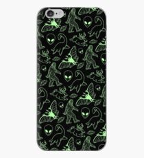 Cryptid Pattern (Green Lines) iPhone Case