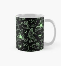 Cryptid Pattern (Green Lines) Classic Mug